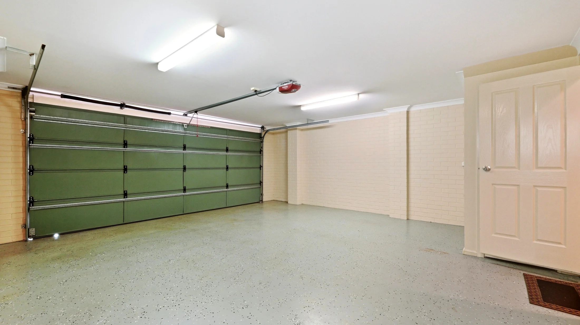 Interior of the double garage